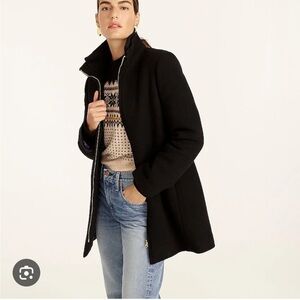 JCrew Italian Wool Lodge Coat in black